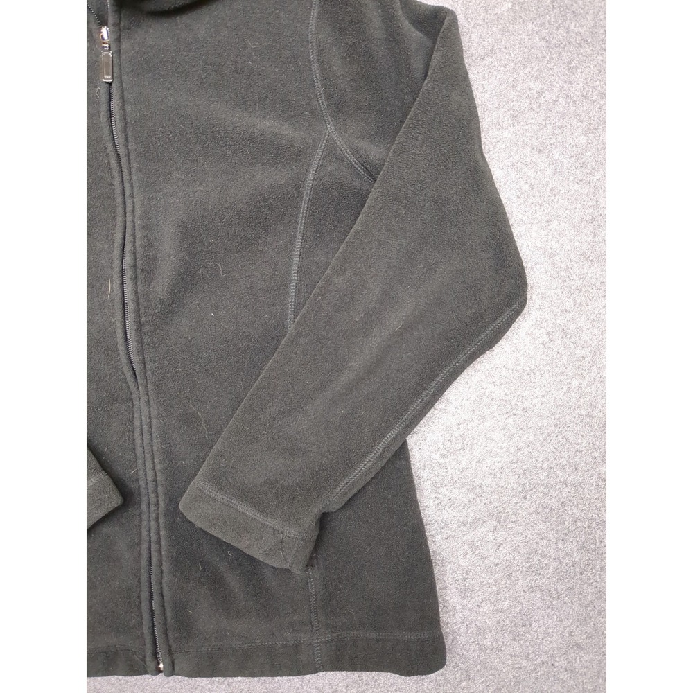 Eddie Bauer Fleece Jacket Women's Full Zip Up Gray Black Medium‎ M - Picture 4 of 9